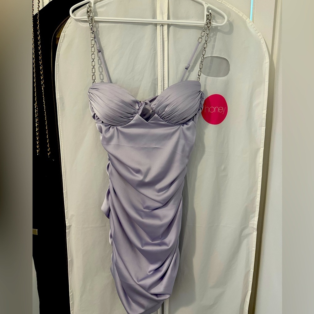 Oh Polly Lilac Mini Dress